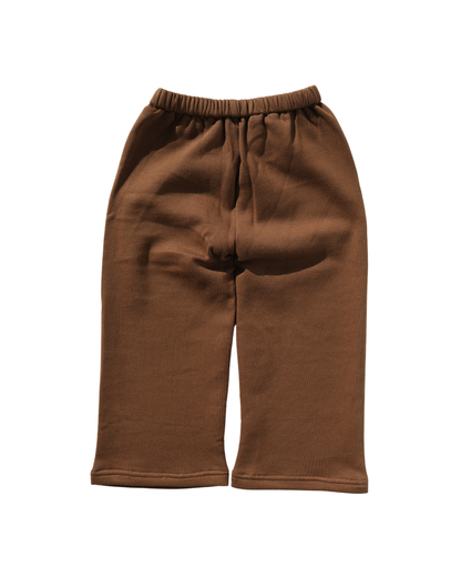 Wide Leg Fleece (Toffee Brown)